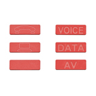 72 Icons For XXX Connectors: 24 "Voice" Icons, 24 "Data" Icons, 24 Blanks -Crimson