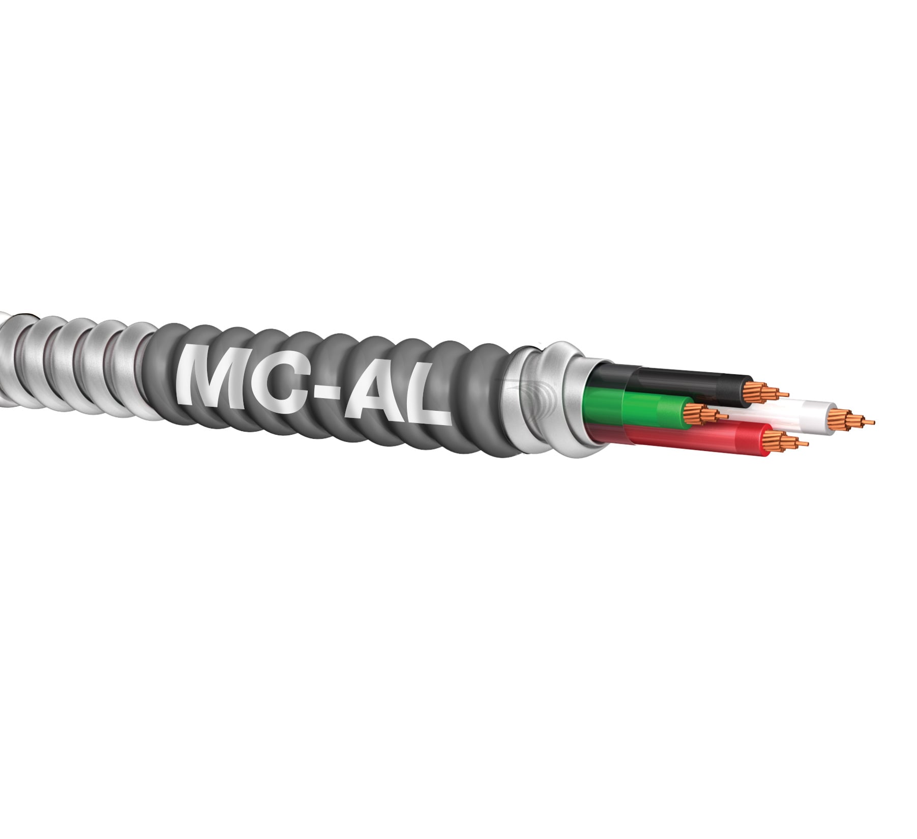 790310829088 MC Cable, Copper, 12 AWG, 3 Conductors, Solid, Black/White/Red, 2450 ft Barrel Pack