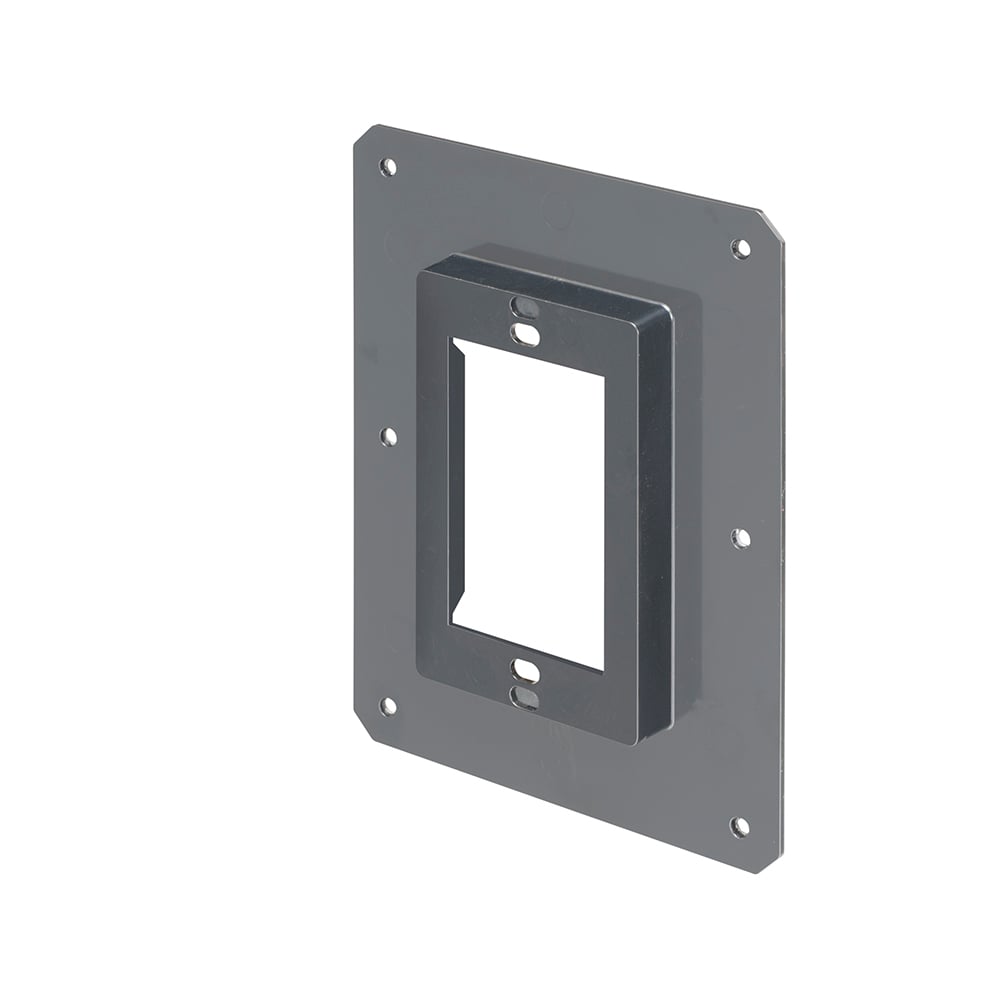 Non-metallic vapor barrier cover for single gang plastic or steel box. Designed for new work.