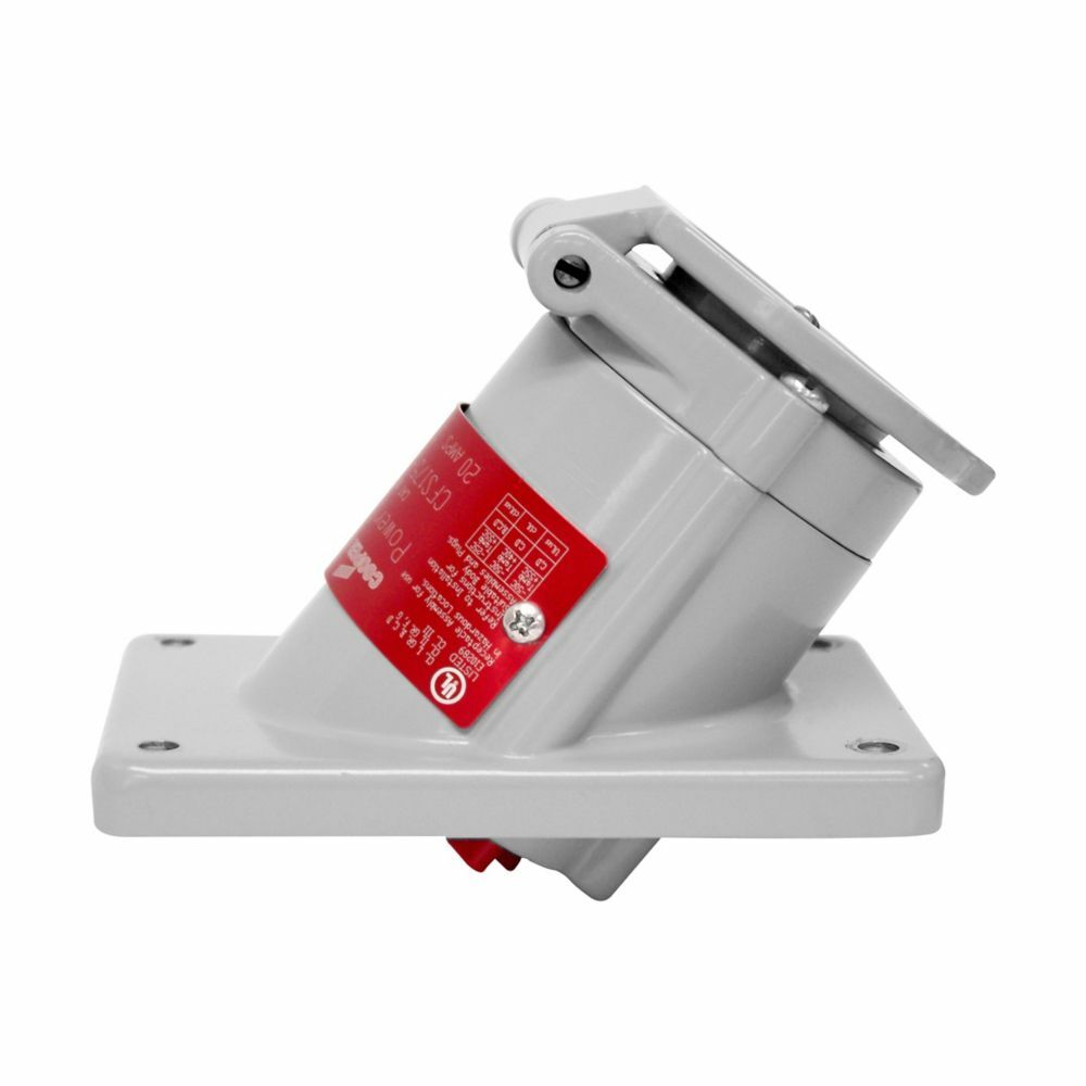 Eaton Crouse-Hinds series PowerGard replacement receptacle, 20A, Two-wire, three-pole, Copper-free aluminum, Single-gang, M15 model, 250 Vac