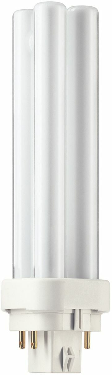 A compact lamp with enhanced performance Philips Linear Compact Fluorescent Lamps offer designers, specifiers and end-users new levels of efficiencies and versatility in sizes,configurations and application possibilities. With so many elegant fixtures available to complement their small size, high light output and advanced technology, Philips Energy Advantage lamps are fast becoming the preferred choice when maximum effciency and sleek design solutions are required. Compact quad tube design;Sustainable lighting solution - only 1.4mg of mercury per lamp;Designed for use with electronic ballasts for lower operating costs and flicker-free starting