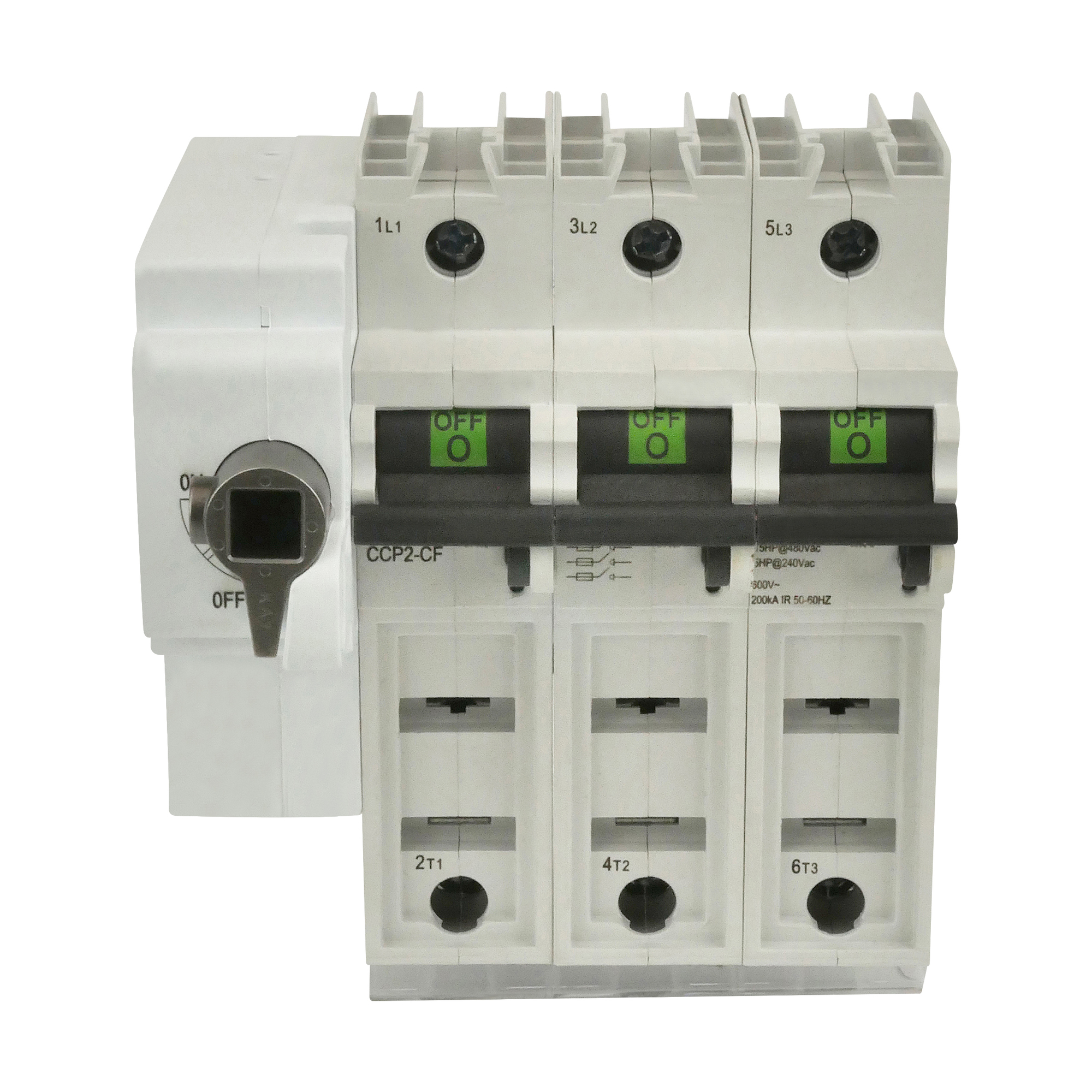 Eaton Bussmann series CCP UL98 fusible disconnect, Finger Safe, Lock-On provision, 600 Vac, 125 Vdc, 225A, UL98 fusible disconnect, Three-pole, 200 kA - CCP2RL-3-30CF