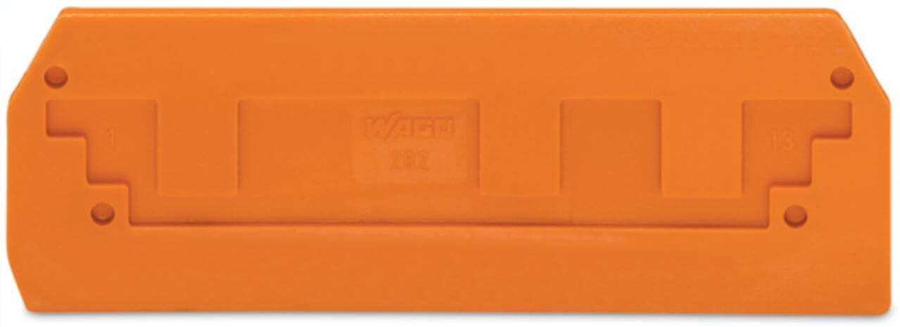 End and intermediate plate; 2.5 mm thick; orange