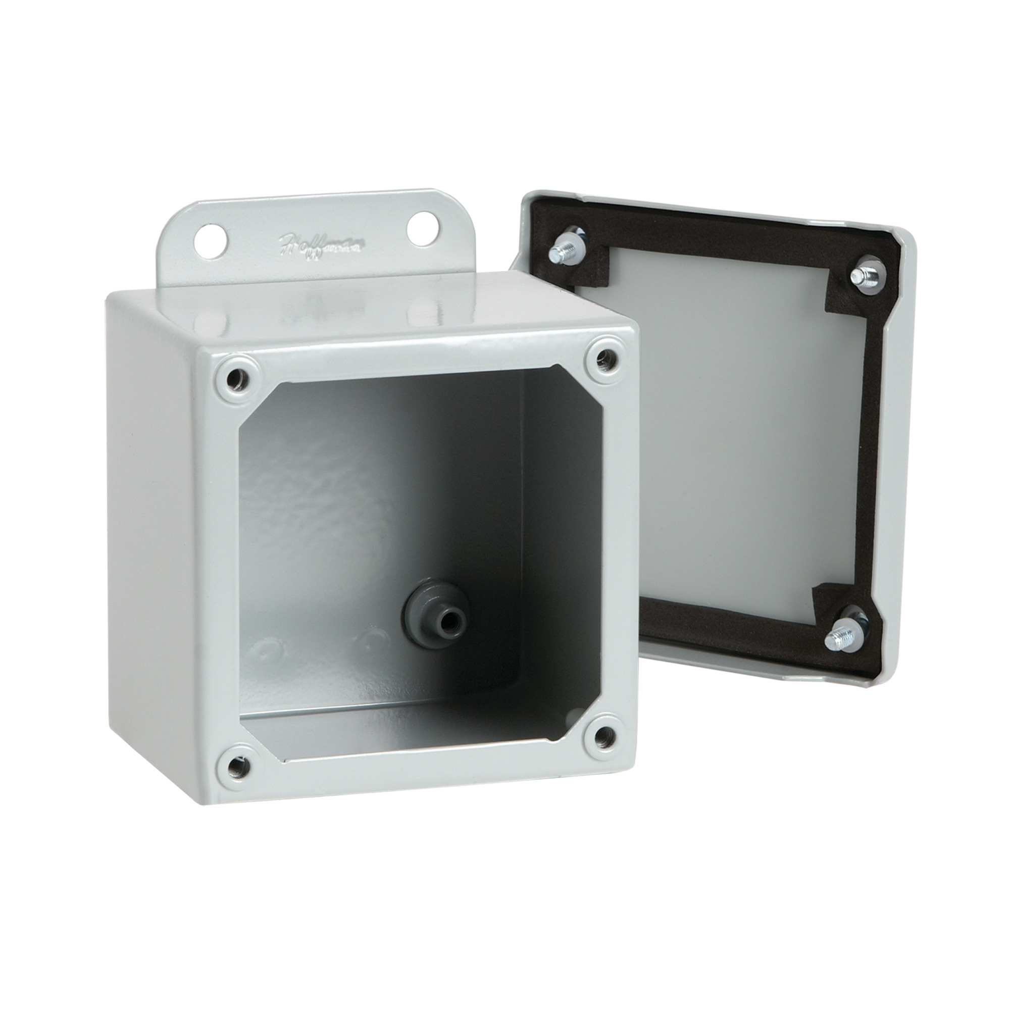 Screw Cover Enclosure Type 12, 12.00x10.00x10.00, Gray, Steel