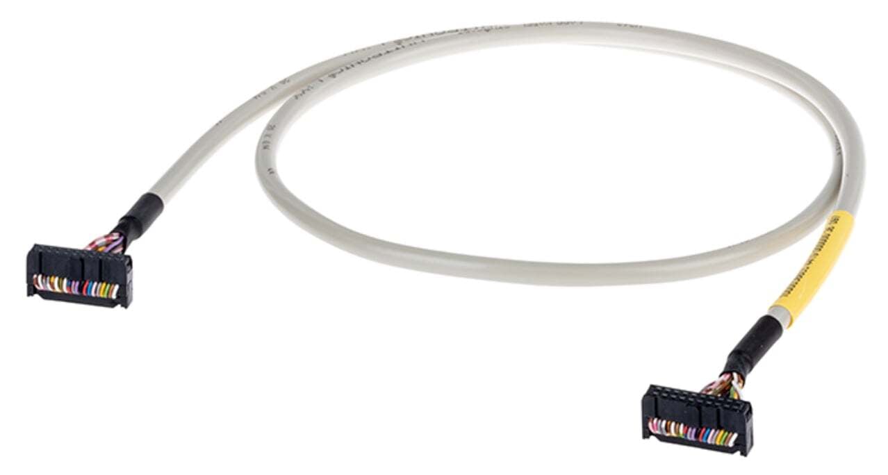 System cable; for Schneider TSX; 16 digital inputs or outputs; Length: 1 m; Conductor cross-section: 0.14mm