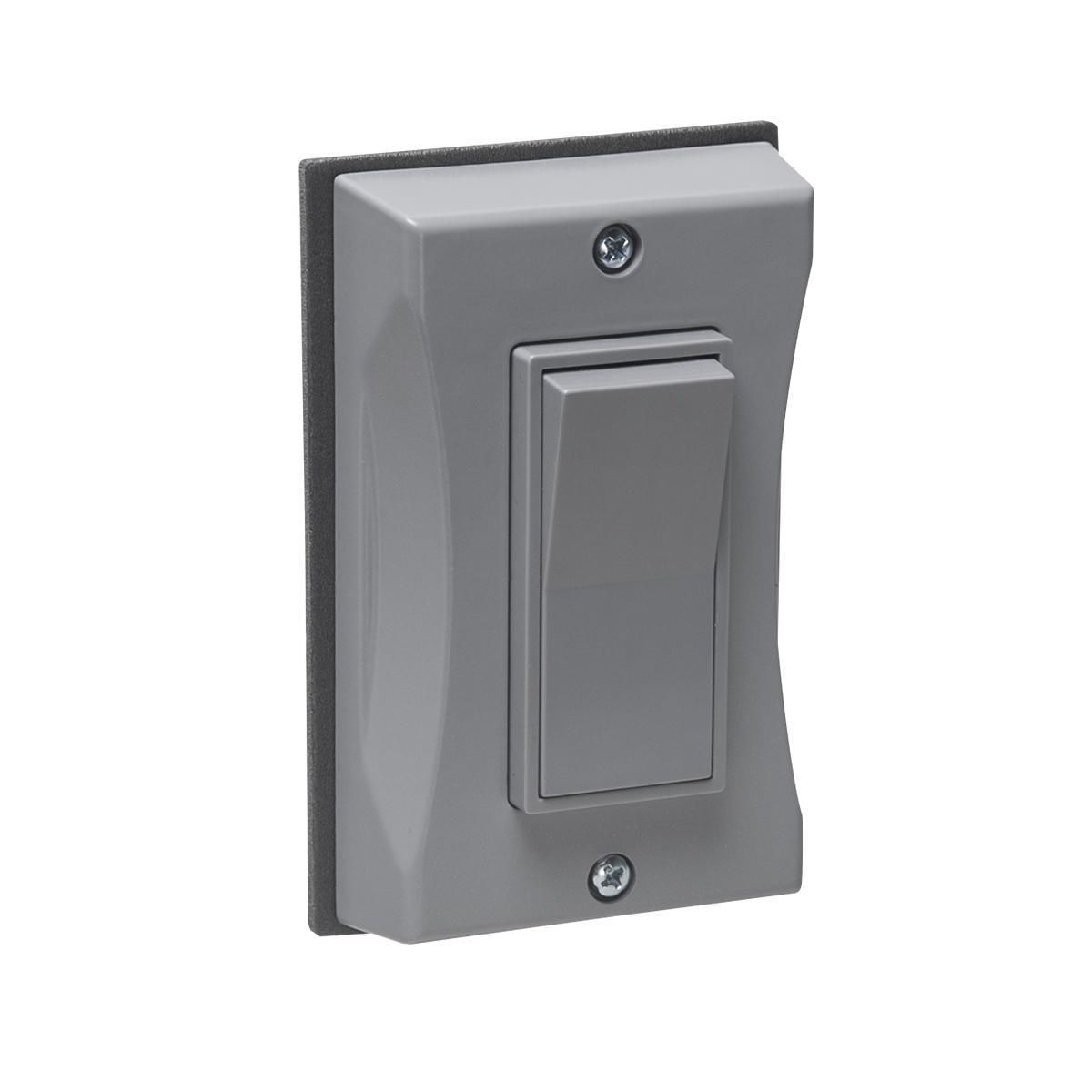 1-Gang Weatherproof Cover, Vertical, Decorator, Gray, Shrink