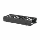 Eaton B-Line series open frame racks, 2.4" height, 5.5" length, 19" width, Steel, RCM rack mounted single sided horizontal cable manager, Plastic finger, Silver powder coat