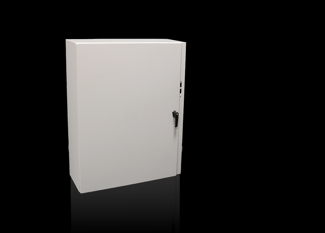 These flange mount disconnect wallmount enclosures can be used for virtually any application. The WM series ensures NEMA protection through a secure locking system, foamed-in-place gasket, and knife-edge sealing surface. Features include a cold rolled steel body and door, and a zinc plated mounting panel.