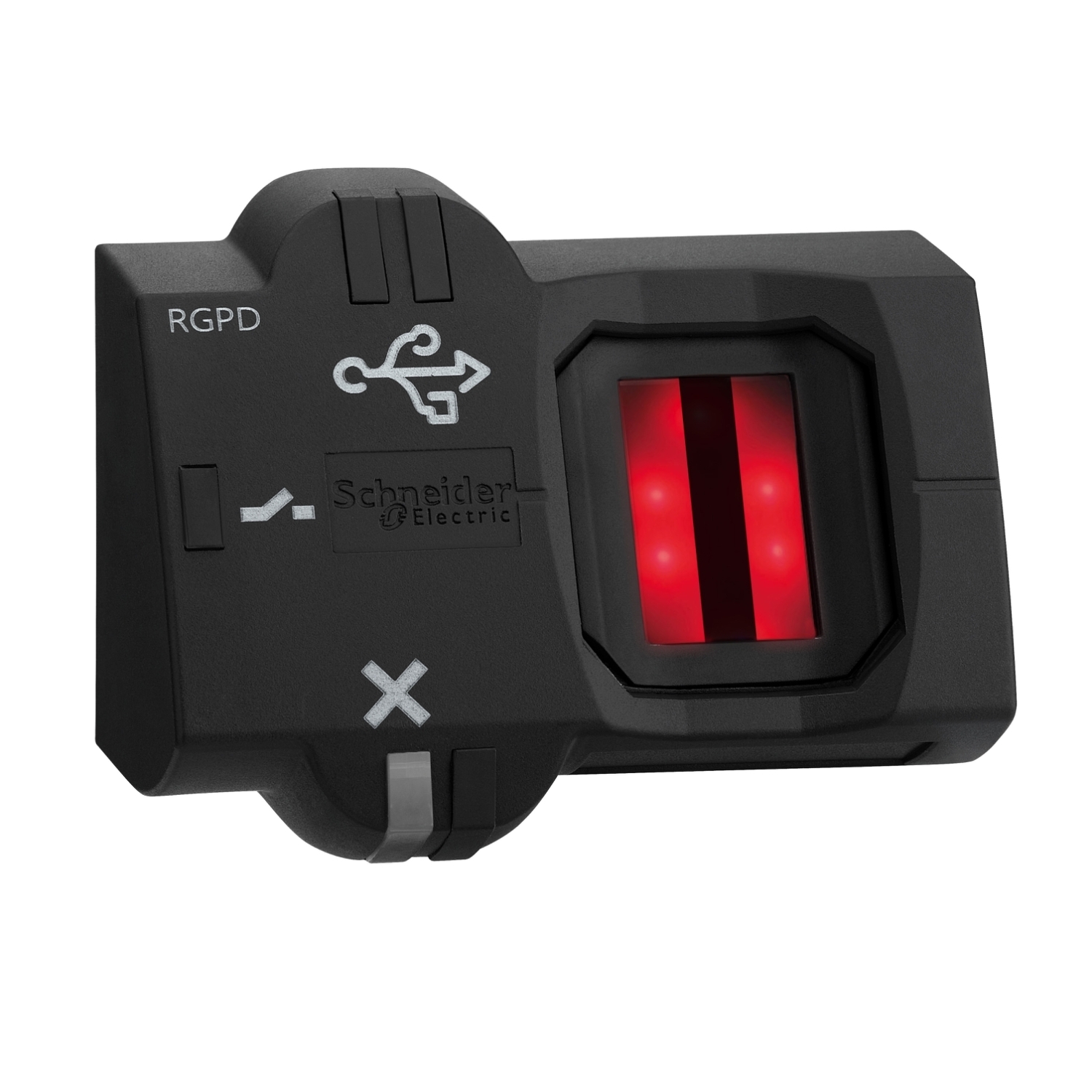 Biometric switch monostable RGPD, Harmony XB5S, plastic, 22mm, USB, connection by 2m cable, 24V AC DC