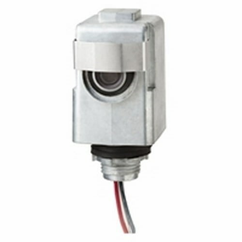 The 120 V 50/60 Hz 1800 Watt &quot;T&quot; Die Cast Metal Housing Stem Mounting The K4100 &amp; K4400 Series Photo Controls feature stem mounting, thermal-type, controls with single and multi-voltage models. Thermal-type photo controls provide dusk-to-dawn lighting control and a delay action, which eliminates loads switching OFF due to car headlights, and lighting. The thermal-type controls feature a cadmium sulfide photocell and a sonic-welded polycarbonate case and lens to seal out moisture. The design utilizes a dual temperature compensating bimetal and composite resistor for reliable long life operation over ambient temperature extremes. These models are California Title 24 compliant.