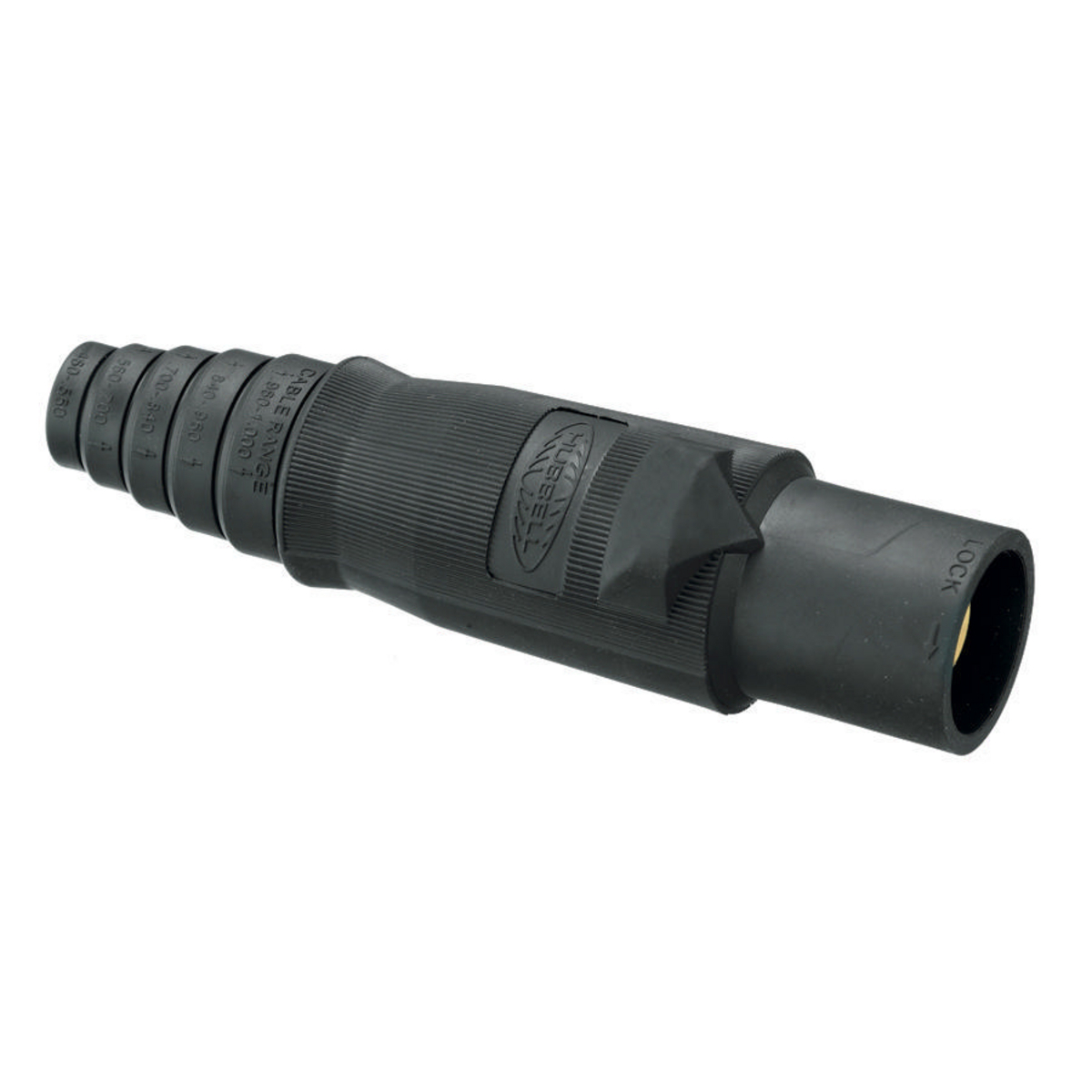 Heavy Duty Single Pole Industrial Grade, Replacement Parts Male Plug Body, for 300/400A 600V AC/DC, Single Conductor, Pre-Wired