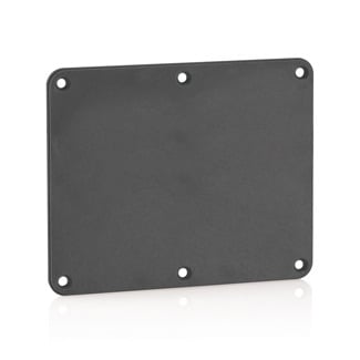 2-Gang, Blank, Coverplate, Black