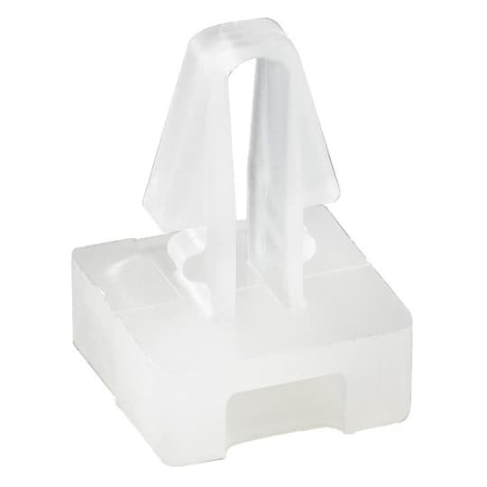 Push-In Mounting Base, Natural Nylon 6.6 for Temperatures up to 85 Degrees Celsius (185 F), Length of 11.33mm (0.446 Inches), Width of 11.33mm (0.446 Inches), Height of 17.0mm (0.669 Inches), 100 Pack