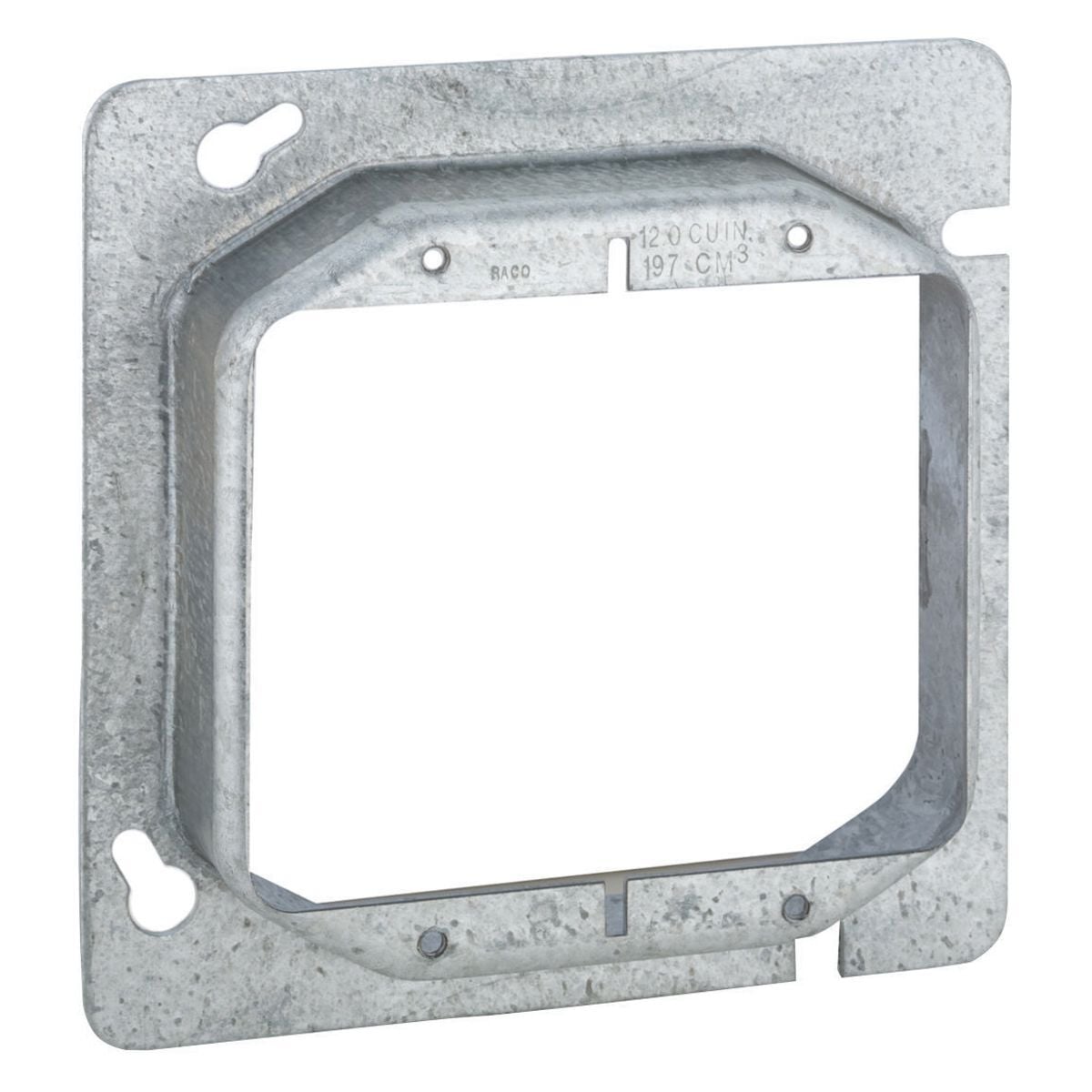 Wall Boxes, Mud Ring, 2-Gang, 4 11/16", 1" Depth