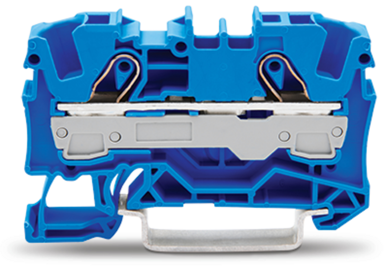 2-conductor through terminal block; 6 mm; for Ex e II and Ex i applications; side and center marking; for DIN-rail 35 x 15 and 35 x 7.5; Push-in CAGE CLAMP; 6,00 mm; blue