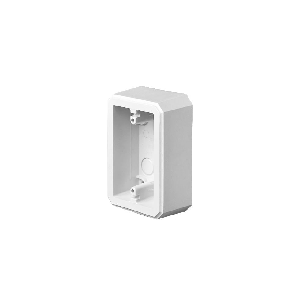 Weatherproof device box, one piece construction. Installs on flat surfaces. 18.6 cu. in.
