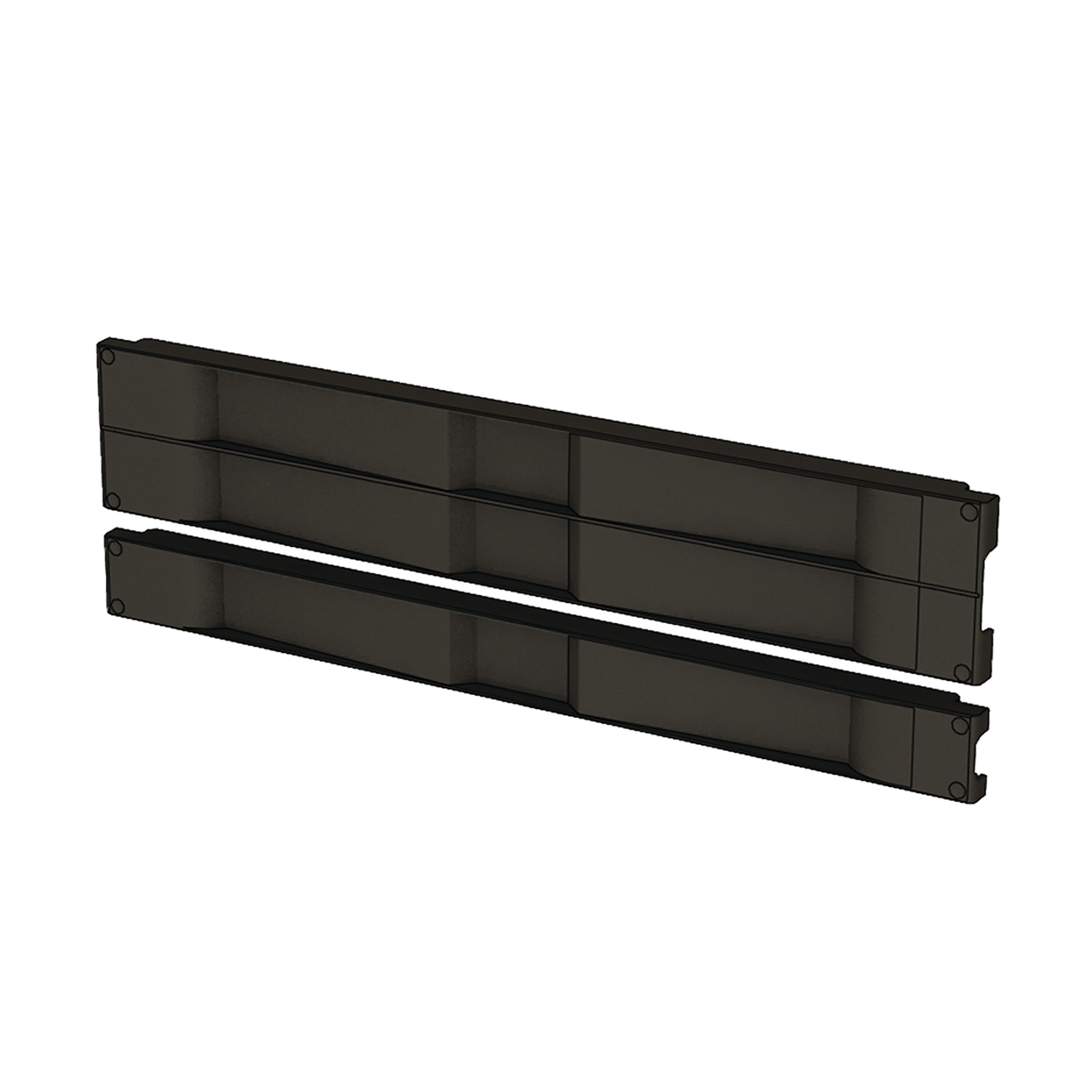 Tool-less (Snap-in) Blanking Panel for 19-inch Racks, fits 2RU, Black, Plastic
