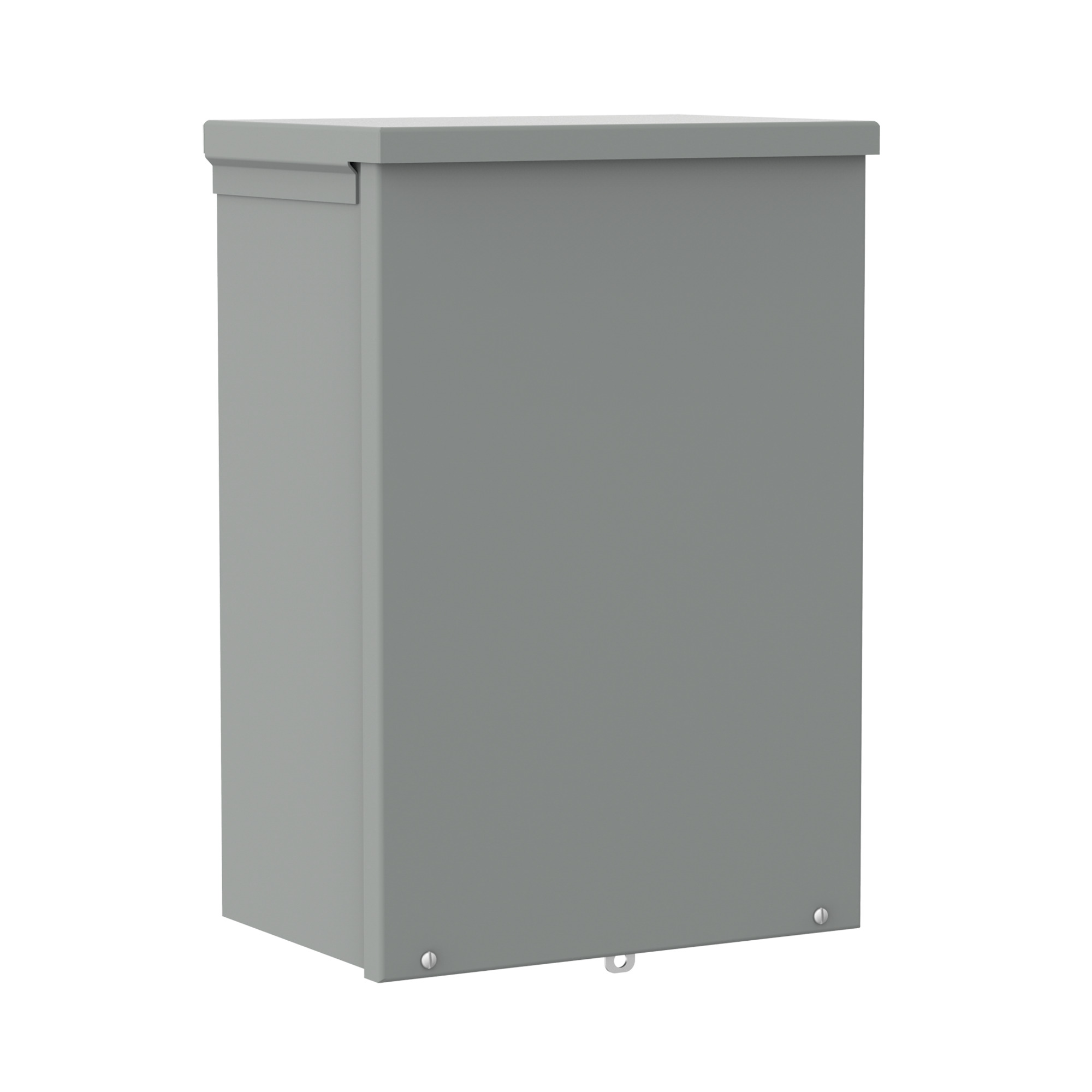 Screw-Cover Drip-Shield Type 3R no Knockouts, 12x8x4, Gray, Steel