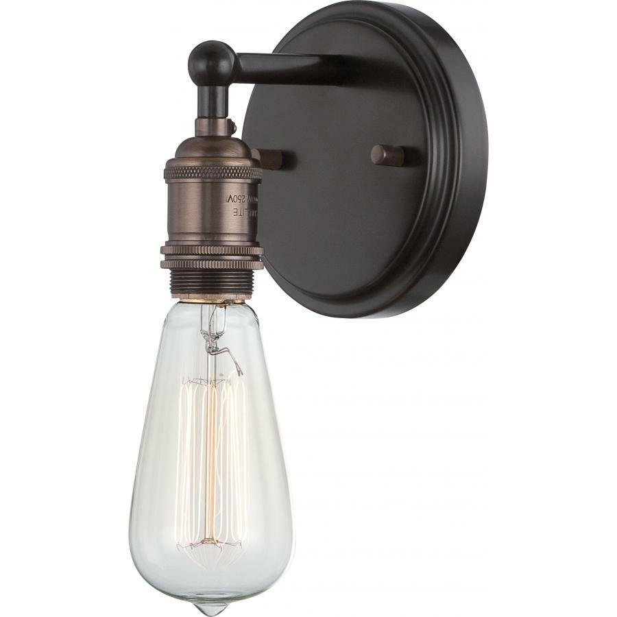 Vintage 1 Light Sconce Vintage Lamp Included Rustic Bronze