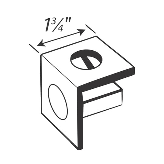 End Cap, Knockout Size 1/2 Inch, Steel, For use with A-1200 and A-1400 Series Channel, Furnished with 1/4 Inch x 5/8 Inch Flat Head
