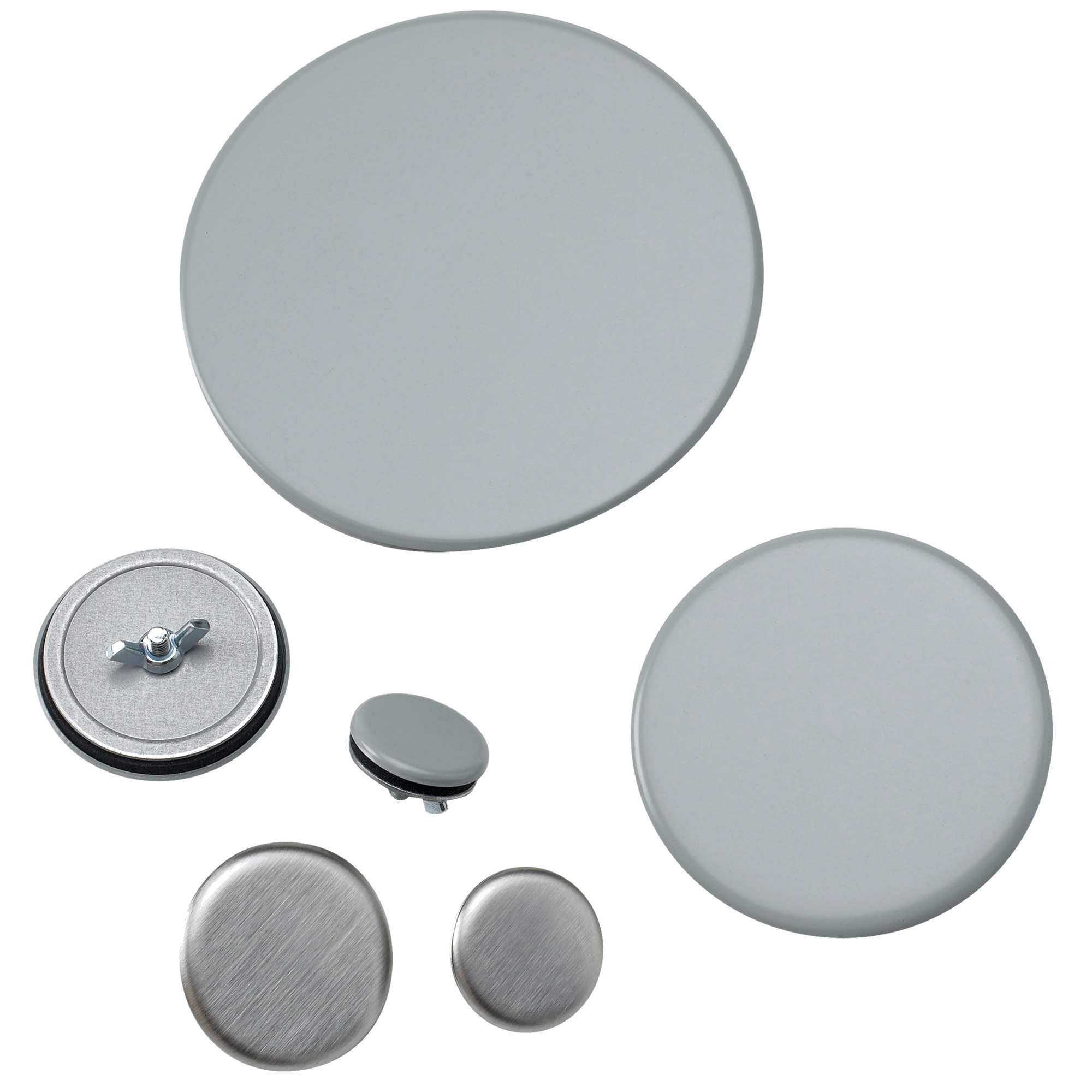 Hol-Sealers Hole Seal, 5.12-inch Diameter, Brushed, Stainless Steel 304