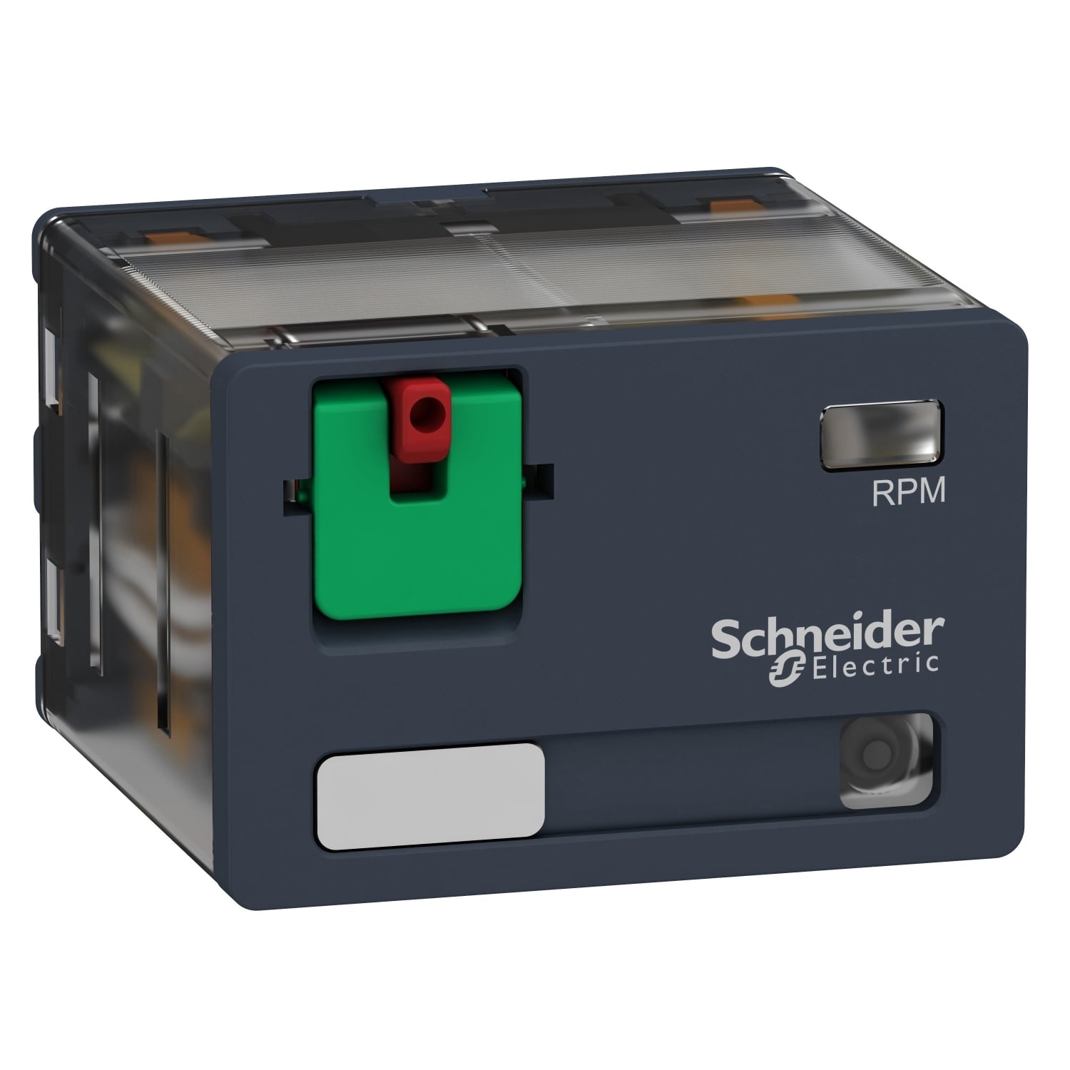 plug-in relay, Harmony electromechanical relays, 15A, 4CO, with LED, lockable test button, 120V AC
