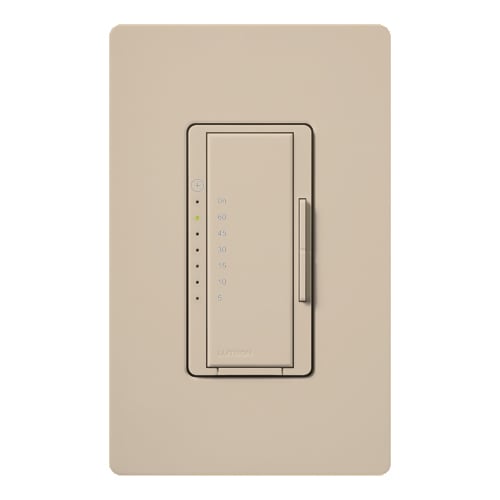 Maestro Countdown Timer, Single-pole, no neutral required, 120V/600W/VA (5A) in taupe
