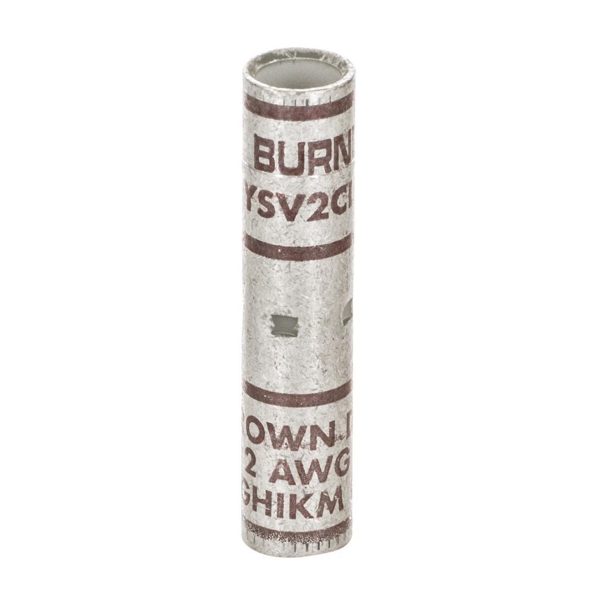 2 Flex G,H,I,K,M,DLO, 2 AWG CU, Standard Barrel, Internal Chamfer, Tin Plated, UL/CSA, 90?C, Up to 35kV, Brown Color Code, 10 Die Index.