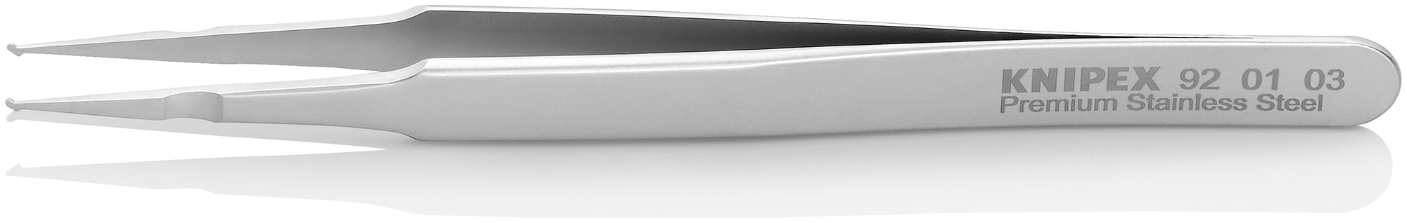 Premium Stainless Steel Positioning Tweezers-SMD, 4 3/4 in., 0.30 mm TT, 1.50 mm TW