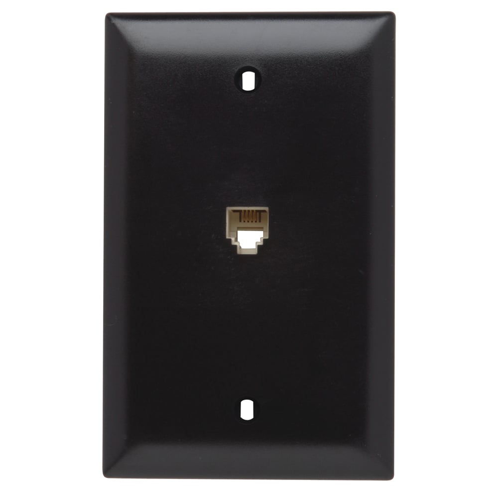 2 Phone Line (4P4C) Wall Plate, Brown (M10)