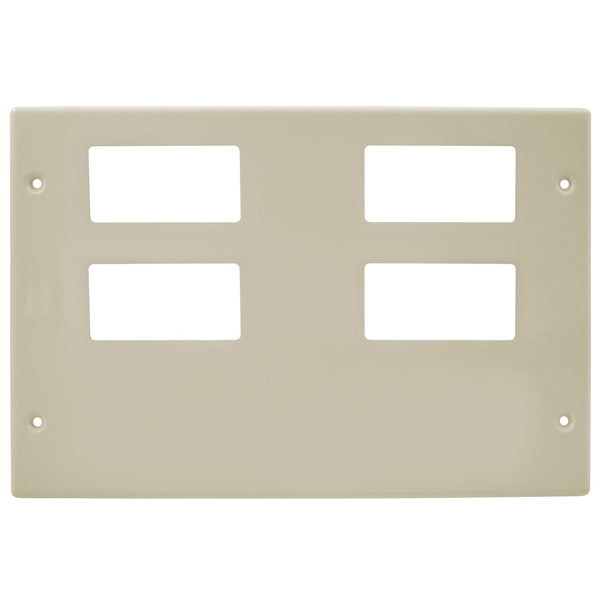 Hubbell Wiring Device Kellems, Metal Raceway, HBL6750 Series, DeviceCover Plate, 6-Gang, 4) Decorator and 2) Blank, Ivory