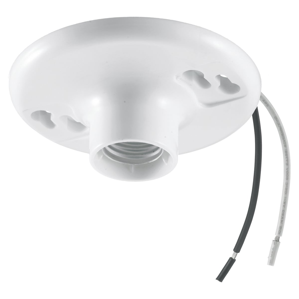 Lamp Holders and Sockets, Medium Base, Keyless, 600W 600V AC, 6" Leads, Plastic