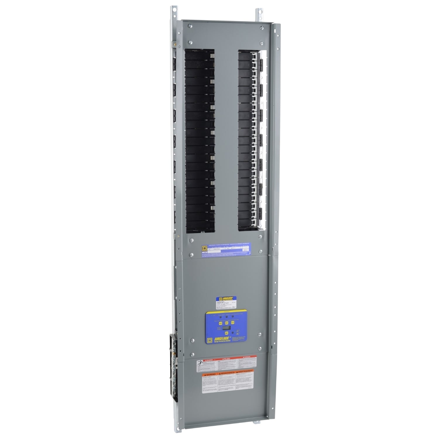 Panelboard interior, NF, main lugs, 250A, Al bus, 42 pole spaces, 3 phase, 4 wire, 600Y/347VAC max, surge suppressor