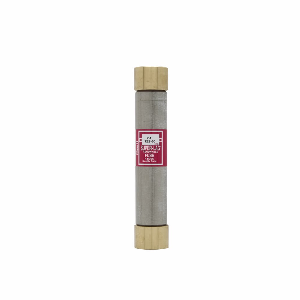 Eaton Bussmann series RES fuse, Super Lag, Time Lag, 600V, 40A, 10 kAIC at 250 Vac, Non Indicating, Non Current-limiting, renewable, Ferrule end X ferrule end, Class H