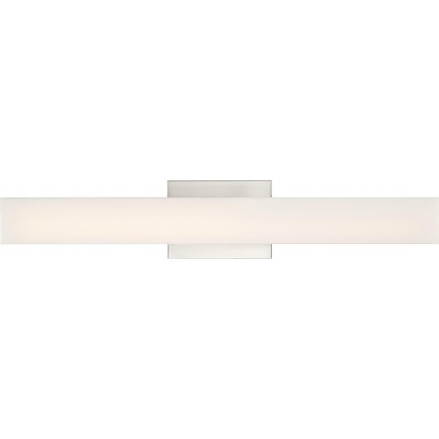 Jess LED Medium Vanity - Brushed Nickel Finish with White Acrylic