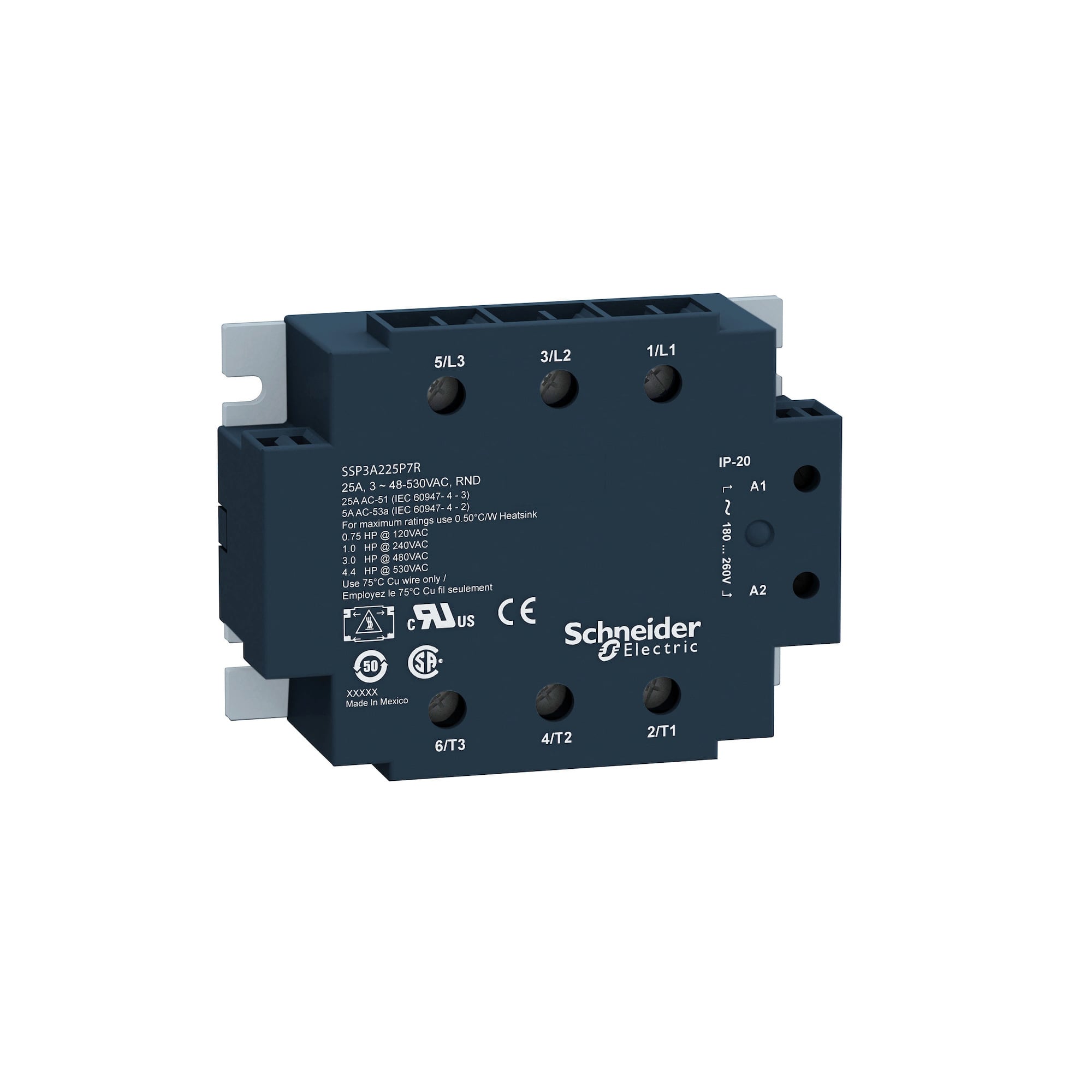 Solid state relay, Harmony, 50A, panel mount, zero voltage switching, input 432V DC, output 48530V AC