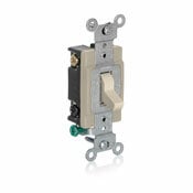Toggle Switch , Low Voltage, 1 Position Momentary Contact, Single Pole, Single Throw 3A-24V AC/DC, Commercial Spec Grade. Ivory. Side And Back Wired.