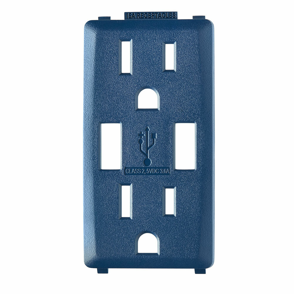  Renu Color Change Kit RKAA1 for Renu 15A USB Charger-Tamper-Resistant Receptacle-Outlet - Rich Navy