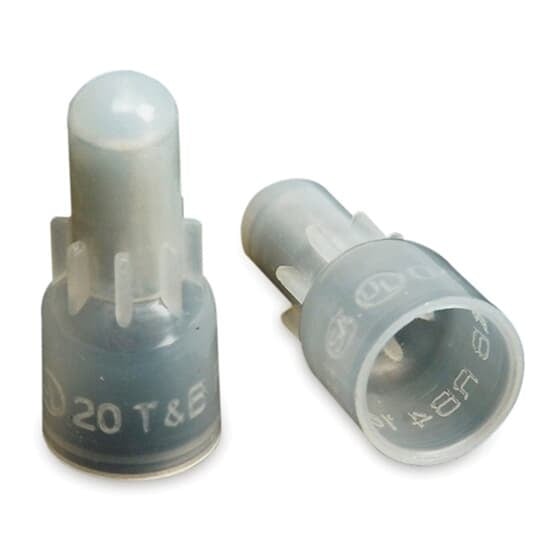 Nylon Insulated Crimp-On Wire Joint, Length .78 Inches, Width .31 Inches, Wire Range 2#18 - 2#16, Color White, 1,000 Pack