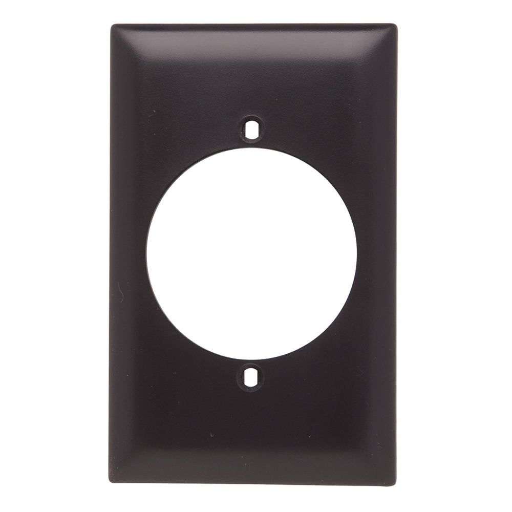OneGang Power Outlet Receptacle Opening, 2.156 hole for 2.125 diameter device -2 mtg. holes,Brown Nylon.