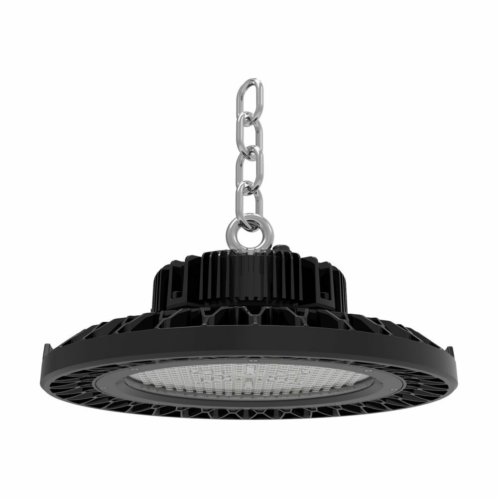 Eaton Crouse-Hinds series IHBE industrial high bay LED light fixture, Cool white, 1500W-2000W HID equiv, Polycarbonate lens, 50000 lumens, 133 lm/W, Die cast aluminum, Trunnion mount, Type V optics, 0.98 PF, 120-277 Vac, 127-400 Vdc, 400W