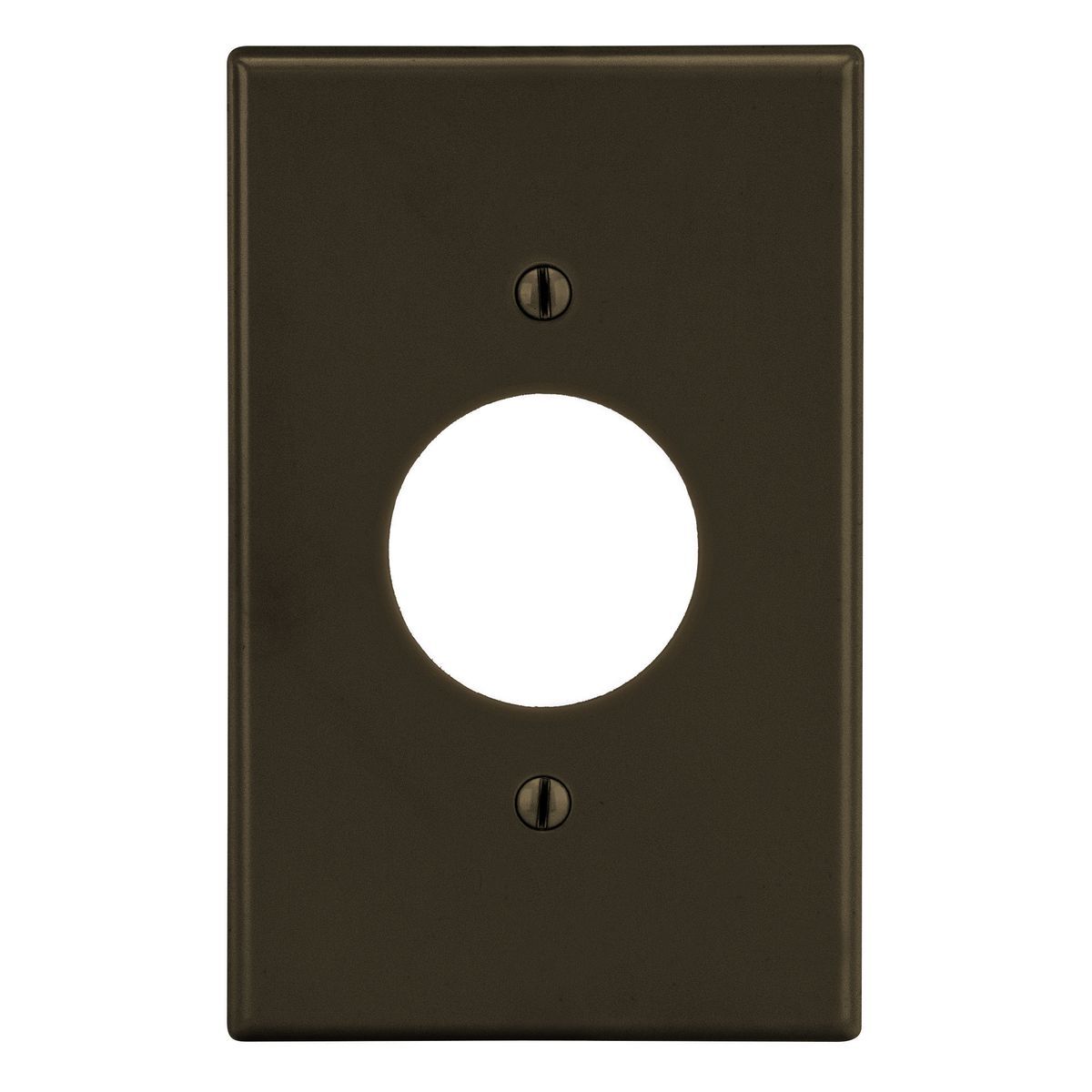 Wallplate, Mid-Size 1-Gang, 1.40" Opening, Brown