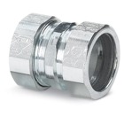 Compression Coupling, Concrete Tight, Conduit Size 2-1/2 Inches, Material Zinc Plated Steel, For use with EMT Conduit