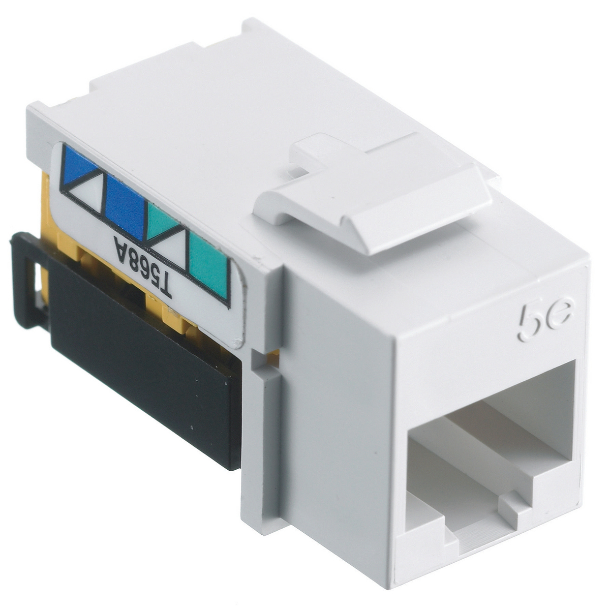 Net Select, Jack, Cat5e, 8-Position, Universal A/B, White