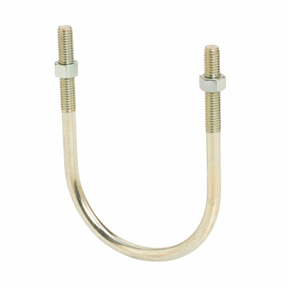 Eaton B-Line series U-bolt, 3.75" H x 1.5" D, Carbon steel, 900 Lbs load cap, 5/16"-18 thread/rod size, 1.86" thread length, 650 op temp