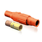 Ball Nose In-Line Latching Female Connector, 22 Series Single Pole Cam-Type Contact & Insulator, Crimped, 350-500MCM, 690 Amp Max - ORANGE