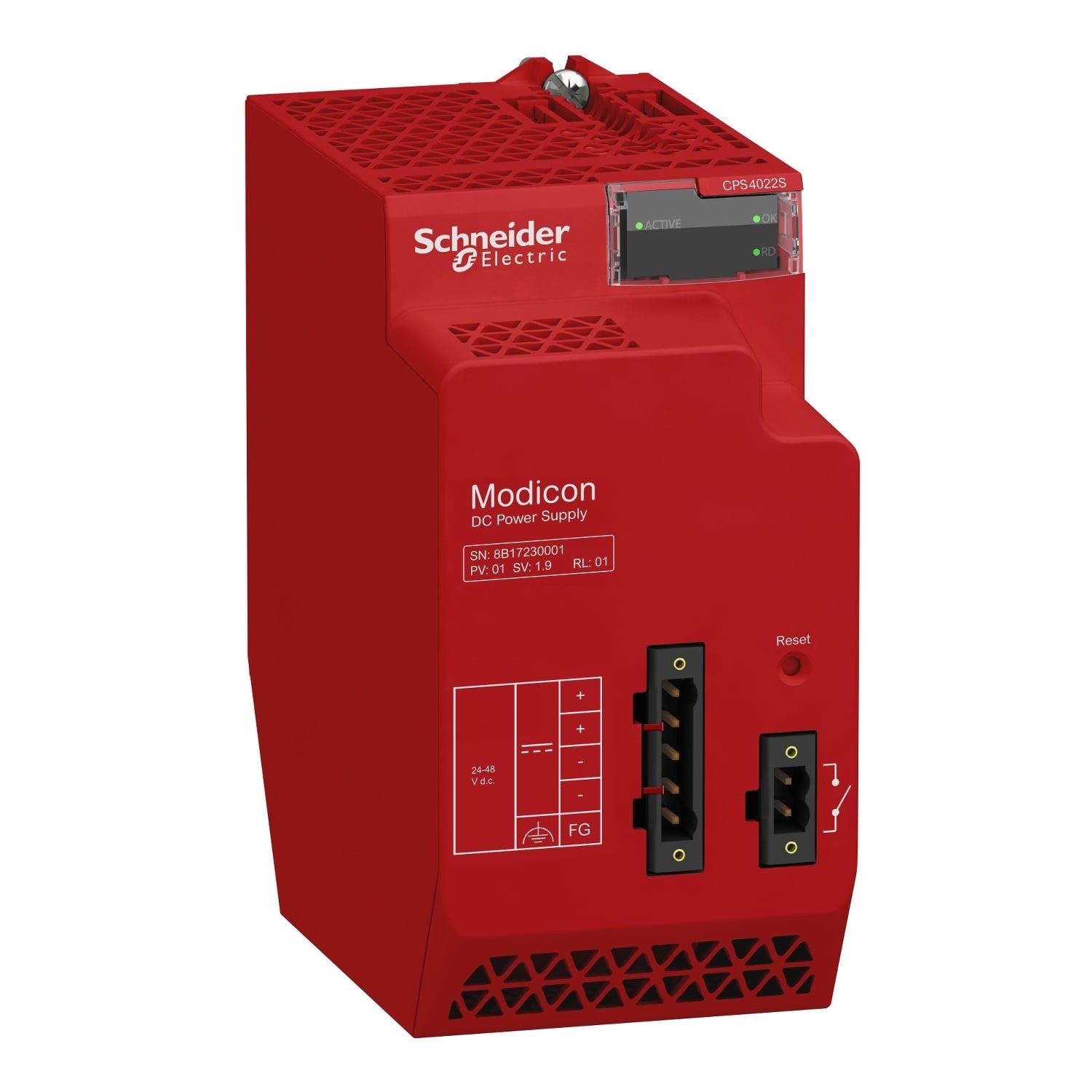 redundant power supply module, Modicon X80, 24 to 48V DC, safety