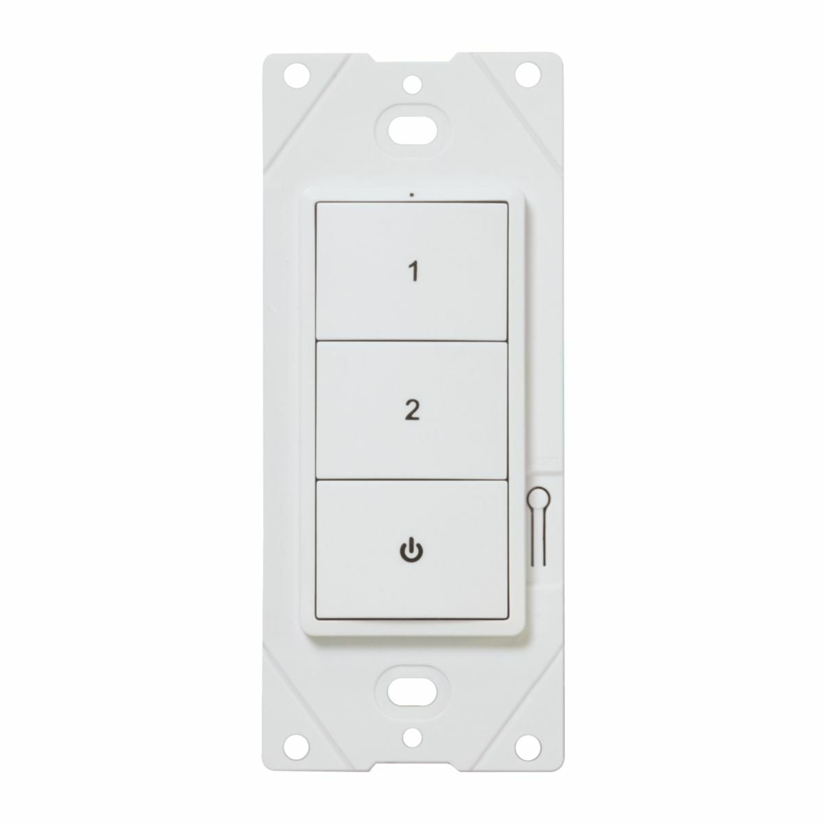 WaveLinx Lite Battery Powered Wallstation, 3 Button Raise / Lower, White