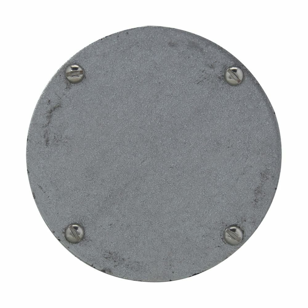 Eaton Crouse-Hinds series Condulet GRF blank cover, Feraloy iron alloy, Surface mount