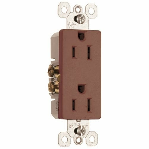 Receptacle Sierraplex 15amp 125volt Screw Terminal and, Speedwire, Brown